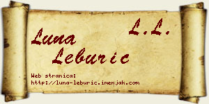 Luna Leburić vizit kartica